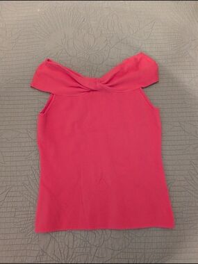 Vintage Pierre Cardin Women’s Off-Shoulder Knot Tank Top - Pink